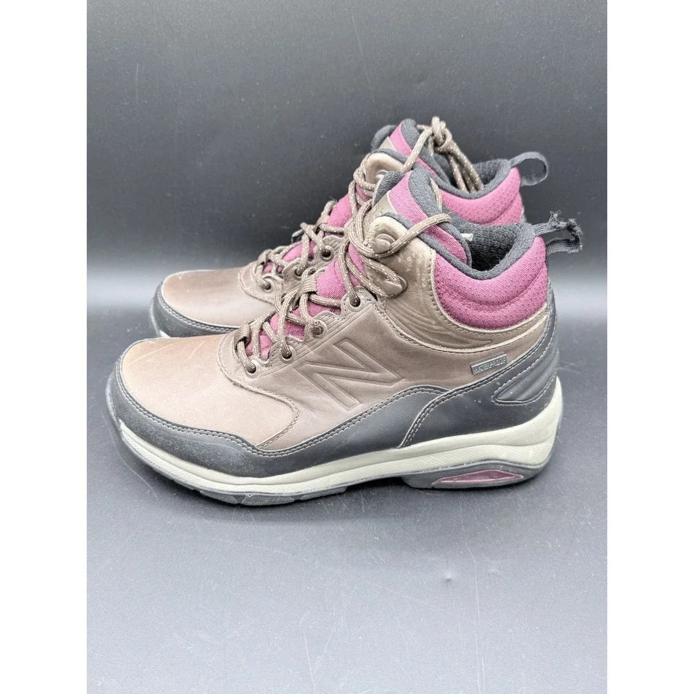 New Balance 1400 V1 Womens Hiking Boots Brown Leather Waterproof WW1400DB Sz 6.5